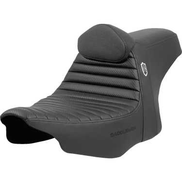SADDLEMEN Pro Series SDC Performance Seat - Tuck-n-Roll - w/ Backrest - FLH/FLT '23-'24 SC82307TB